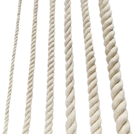 Baumwollkordel, Durchmesser 10 Mm, Länge 20 M, Weiß, Für Makramee, Garten, Diy