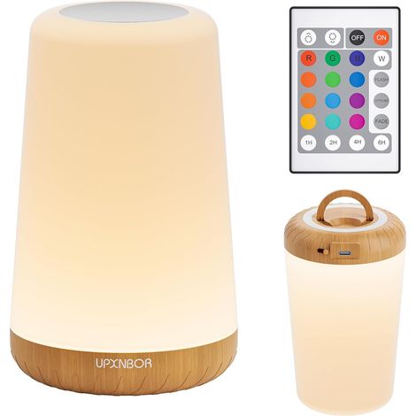 Led-nachtlicht, Touch-steuerung Mit Fernbedienung, 13 Rgb-farben, 5 Helligkeitsstufen, Usb-aufladbar, Haken Fürs Schlafzimmer