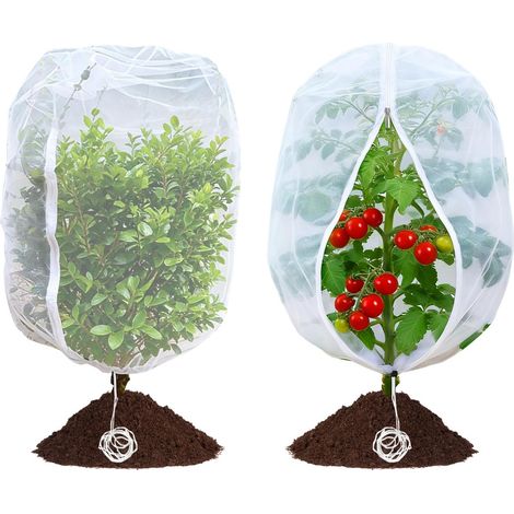 2-teiliges Schutznetz Mit Reißverschluss, Kordelzug Und Feiner Maschenweite, Für Garten Und Gemüsebeet