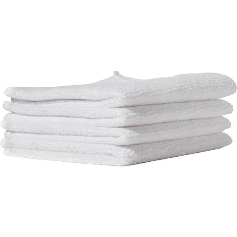 4er-pack Waschbare, Weiße, Fusselfreie Mikrofasertücher (20 X 25 Cm) Für Haushalt Und Auto