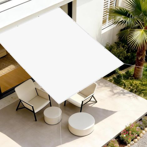 Rechteckiges Sonnensegel 3x4m, Wasserdichtes Polyester, Stahlösen, Uv-schutz, Für Gartenterrasse