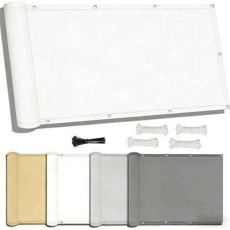 Rechteckiges Sonnensegel 1x5m, Wasserdichtes Oxford-gewebe, Uv-schutz, Aluminiumösen Für Garten Und Terrasse
