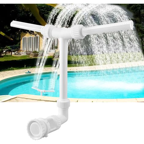 Blauer Kaskadenbrunnen Für Pools, 360°-drehung, Einstellbare Wasserstrahlrichtung, Für Aufstell- Und Einbaupools, Kaskadensprinkler Für Dekorative Gärten Im Freien