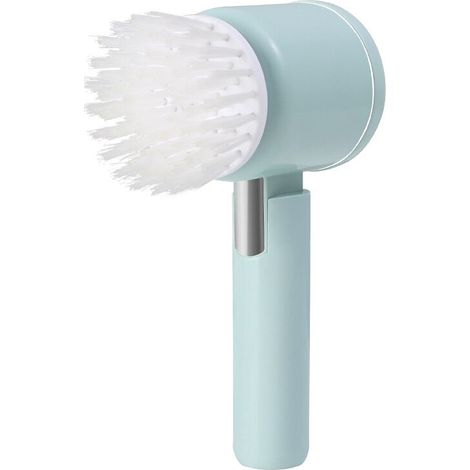 Elektrische Haushaltsreinigungsbürste, 3 Bürstenköpfe, Usb-aufladbar, Wasserdicht (ipx7), Faltbar, Leise, Weiß