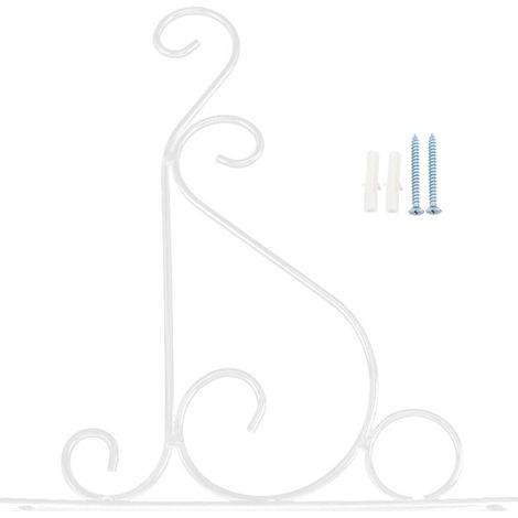 Pflanzenhänger Aus Eisen, Wandhalterung, Blumenhaken, Für Die Dekoration Von Haus Und Garten, 2521 Cm (weiß)