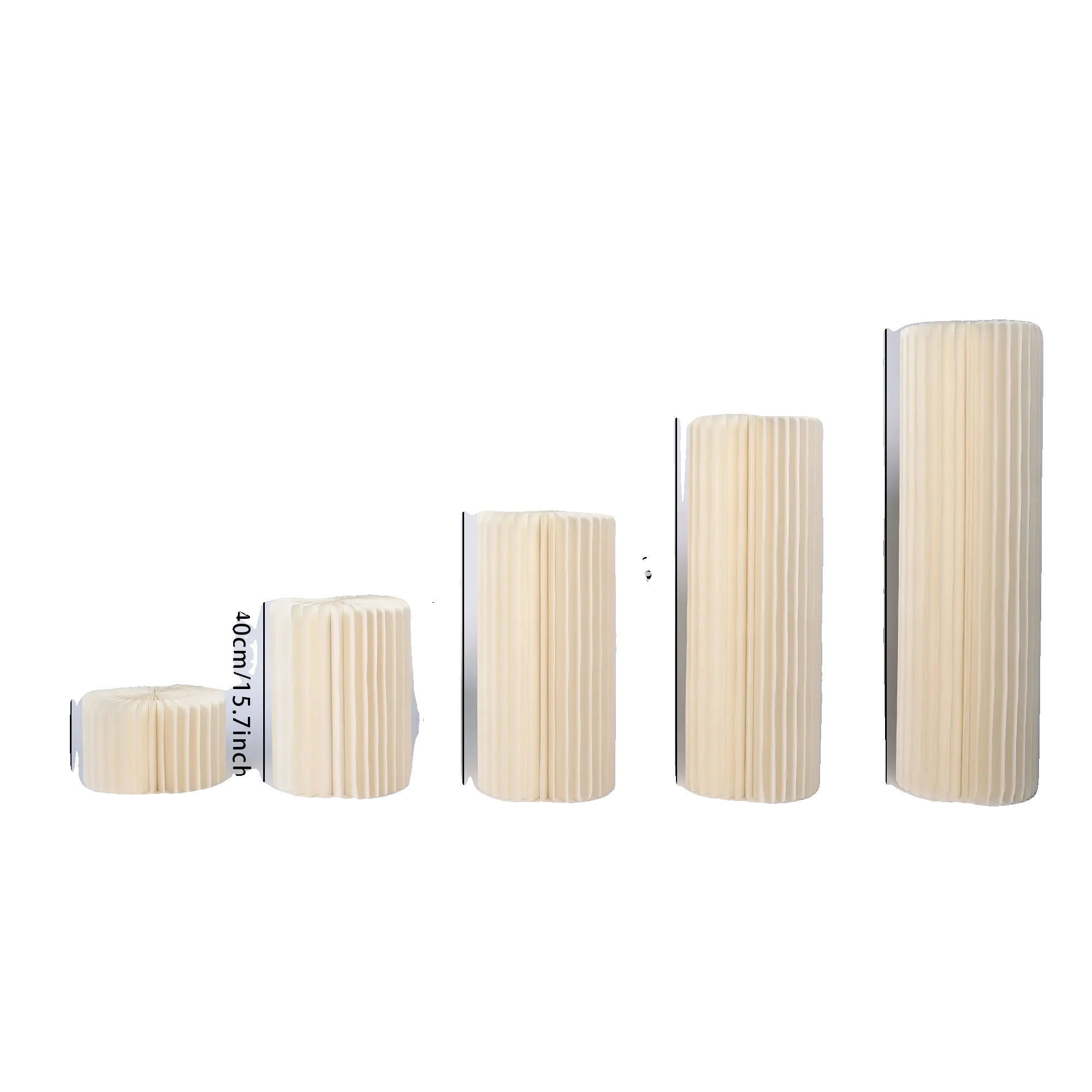 Buffetständer, Transparentes Pvc-material, Robustes Und Elegantes Design, Weiß, 5 Stück