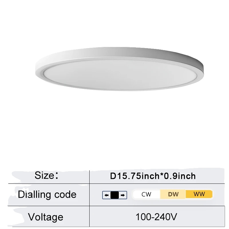 Deckenleuchte, Ultradünnes Design, Hohe Helligkeit, 34 Watt