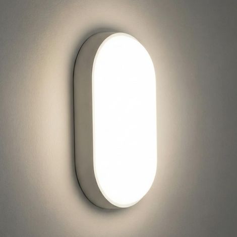 Led-wandleuchte Für Den Außenbereich, Wasserdicht (ip54), 20 W, 2000 Lm, 4000 K, Neutralweiß, Ovale Leuchte Für Badezimmer, Garage, Flur, Keller, Balkon
