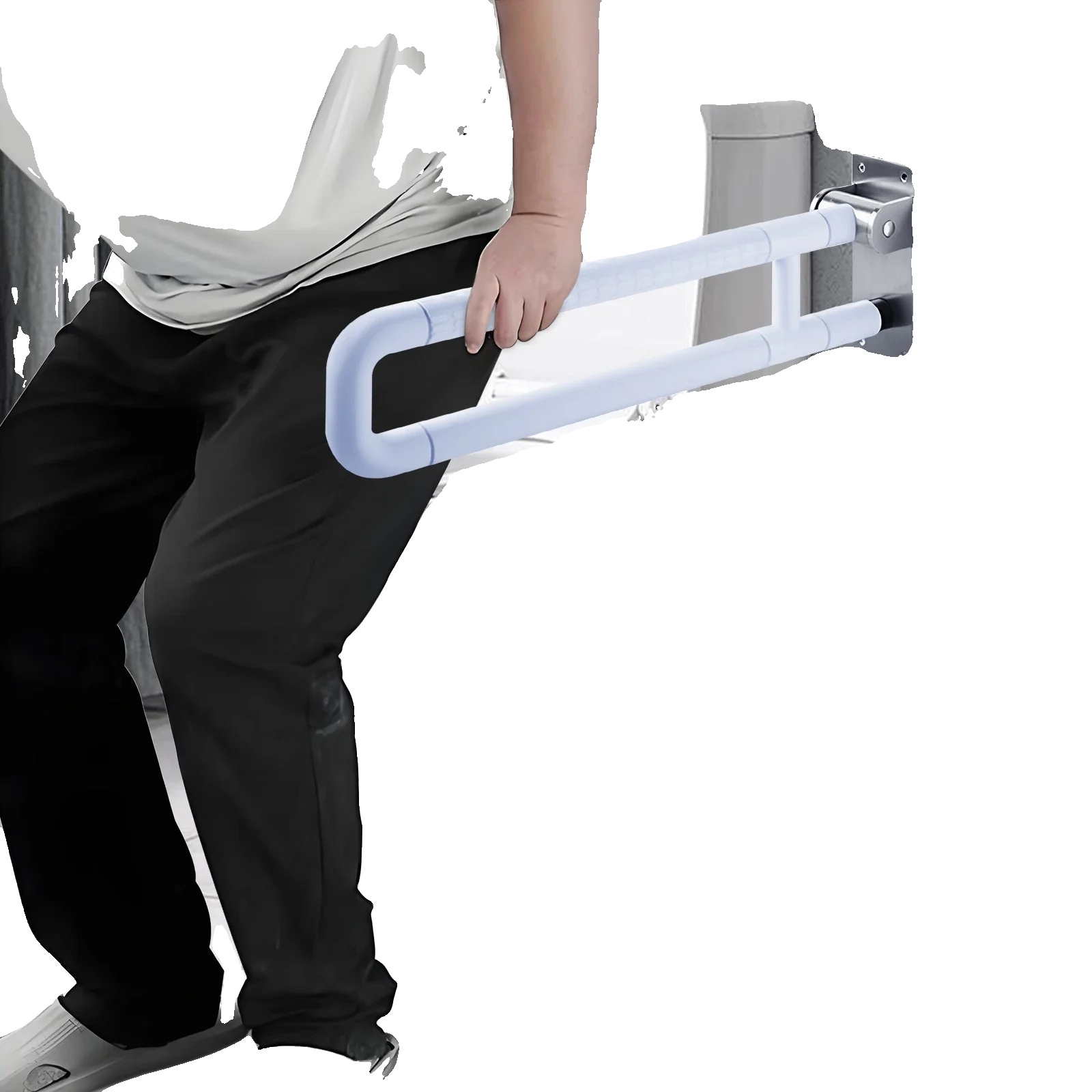 Stützgriff, Edelstahlkonstruktion, Tragkraft 500 Lb, Weiss