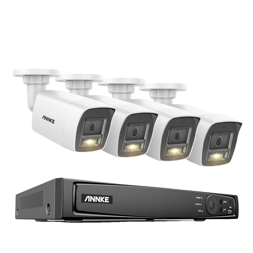 Videoüberwachungssystem, 8 Mp Auflösung, Power Over Ethernet, I91dl 8mp 4-kamera-set, Keine