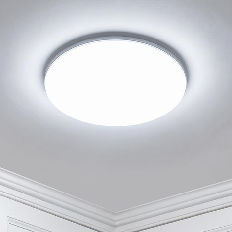 Led-deckenleuchte, Ip54 Wasserdicht, 18 W, 6000 K, Rund, Weiß, 2200 Lm, Moderne Deckenleuchte Für Wohnzimmer, Schlafzimmer, Küche, Balkon, Ø 23 Cm