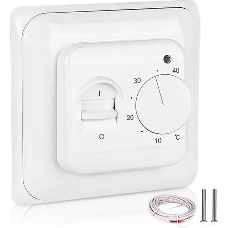 Raumthermostat, Mechanischer Drehknopf, Ntc-sensor, Für Elektrische Fußbodenheizung, 230 V, 16 A