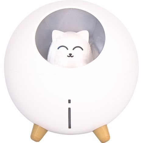Katzen- Und Haustier-led-nachtlicht Mit Mehreren Modi, Bunt, Klein, Usb-sprühbefeuchter, Schreibtisch-atmosphärenlicht, Dekompressionsgeschenk, Weiß