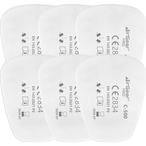 6er-pack P2-staubfilter, Kompatibel Mit G-500- Und M-500-masken, Schutz Für Heimwerker Beim Malen