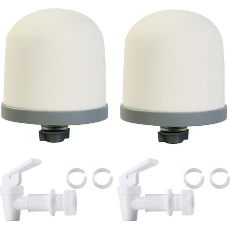 Kuppelfilter, 2 Wasserhähne, Diatomit-keramik, Bpa-freier Kunststoff, Für Haushaltswassereimer