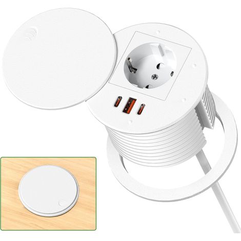 Ausziehbare Steckdosenleiste, 2 Usb-c Pd-anschlüsse, 1 Usb-a-anschluss, Schutzabdeckung, Für Büro Und Küche