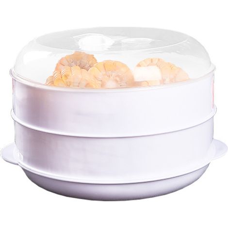 Mikrowellengeeigneter Dampfgarer Mit Deckel – Hitzebeständige Schüssel Für Studentenwohnheime, Unternehmen, Hotels, Apartments Und Restaurants