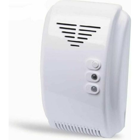 Gaswarngerät, 12-v-gaswarnsensor Mit Alarmfunktion Für Propan, Butan, Flüssiggas (lpg) Und Erdgas, Für Wohnmobile, Reisemobile, Transporter, Weiß