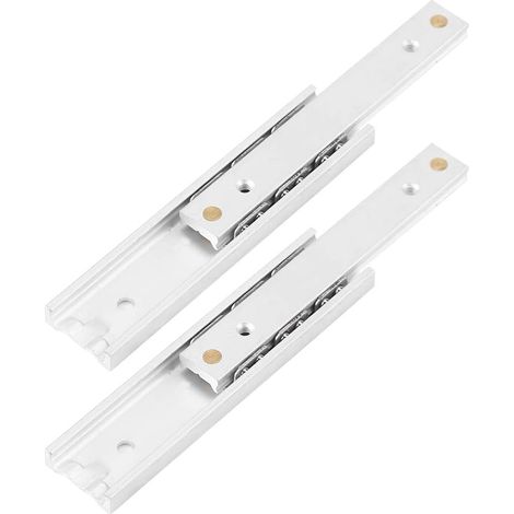 Stück Hochleistungs-schubladenschienen Aus Aluminiumlegierung Mit Kugellager, Langlebige Teleskopschiene, Leichtgängiges Gleiten Für Schubladenschränke (70 Mm)