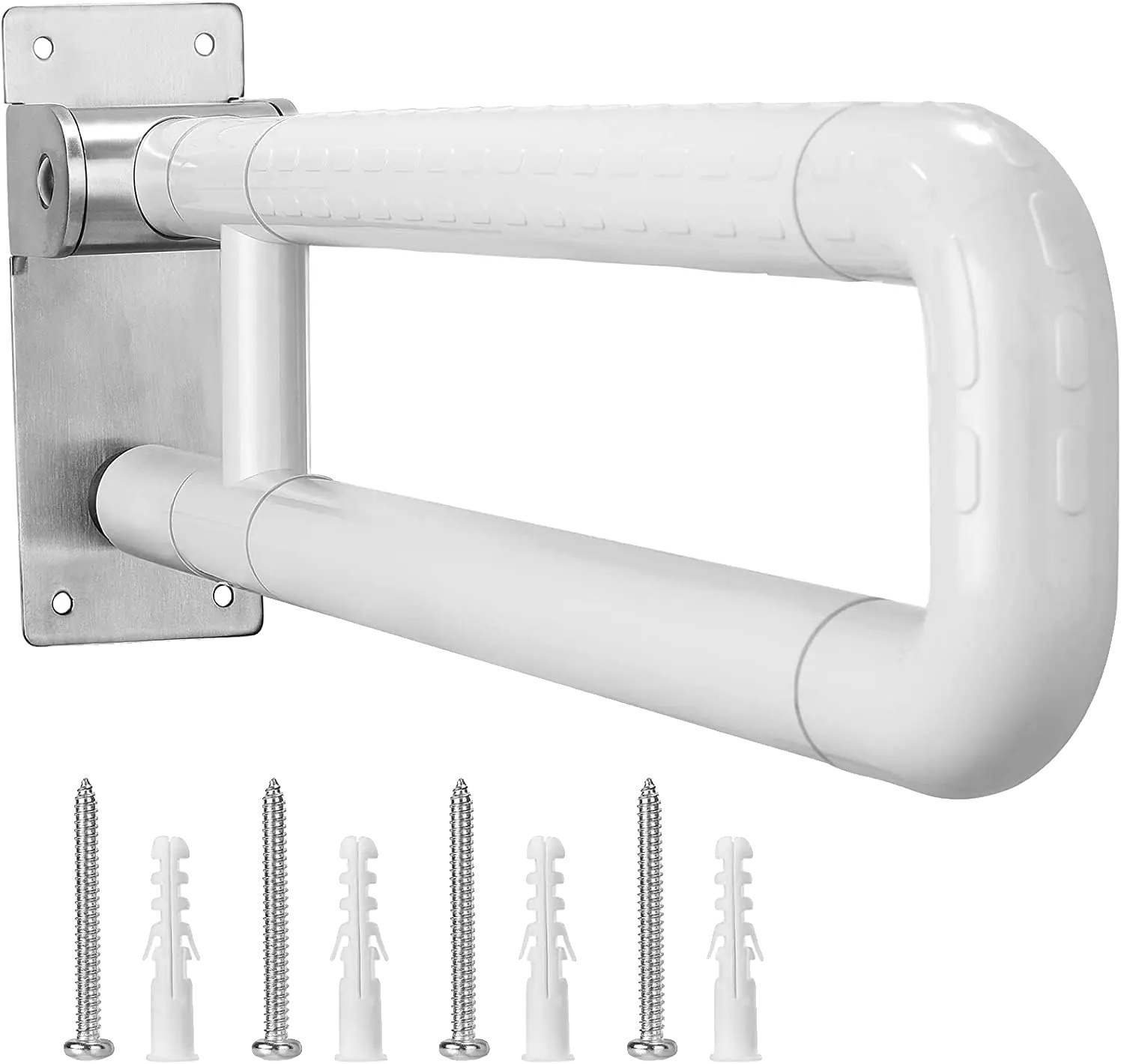 Badezimmer-armlehne, 60 Cm Lang, Tragkraft 300–350 Kg, Aus Edelstahl, Klappbar, Rutschfeste Oberfläche