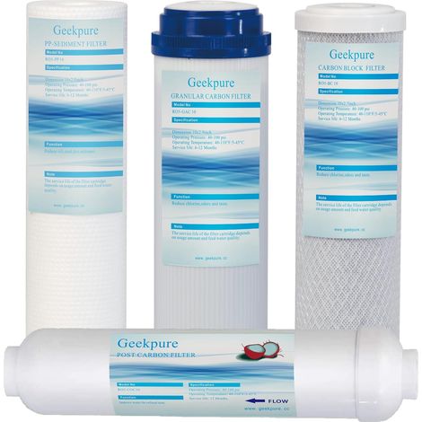 Set Mit 4 Umkehrosmosefiltern, 10 Zoll, Sediment- Und Aktivkohlefilter, 5- Oder 6-stufiges System, Für Zuhause