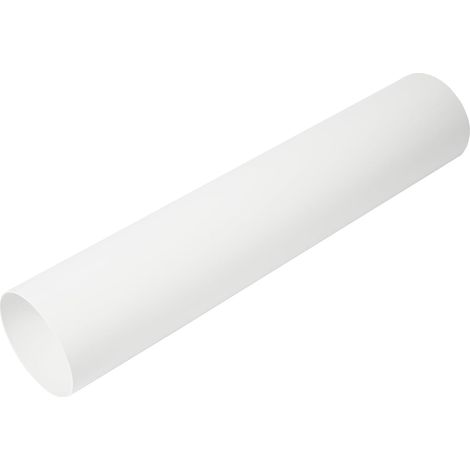 Rundes Lüftungsrohr Ø100 Mm Länge 50 Cm Weißer Kunststoff Für Heizung Klimaanlage