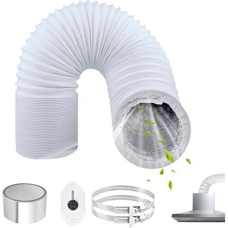 X 80 Mm Flexibler Schlauch, 3 M Aluminiumschutzhülle, Schlauchschellen, Klebeband, Trocknerentlüftung