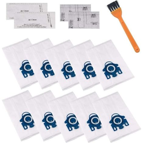 3d Efficiency Gn Staubsaugerbeutel Kompatibel Mit Mie-le Classic C1, Complete C2, C3 S2000, S5000 Und S8000 Serien Staubsauger 9917730 ((10 Papierbeutel + 4 Filter + 1 Bürste)