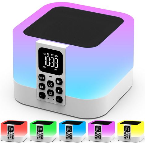 7-in-1 Bluetooth-lautsprecher, Touch-nachtlicht, Wecker, Weißes Rauschen, Mp3-player, Weihnachtsgeschenk