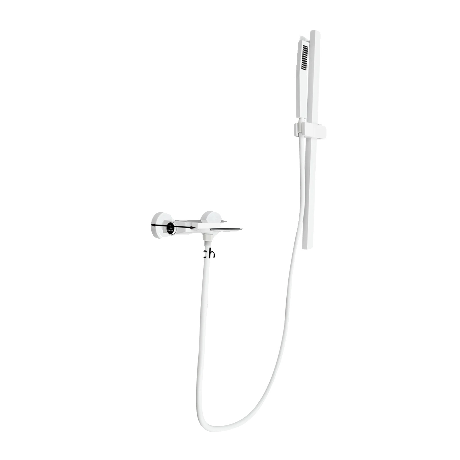 Wandmontierte Badewannenarmatur Mit Handbrause, Weiss
