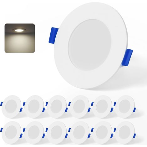 12er-pack Led-einbaustrahler, 4 W, Neutralweiß (4000 K), Schutzart Ip44, Badezimmer, Einbauöffnung 65–85 Mm