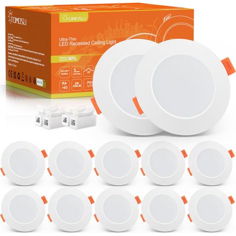 10er-pack Led-einbaustrahler Ip44 5w Kaltweiß Für Badezimmer Und Decke