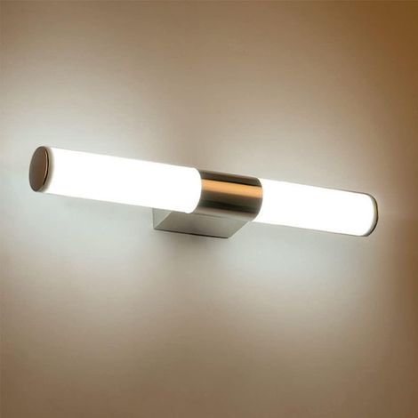 Led-wandleuchte, Edelstahl, Acryl, 8 W, Warmweiß, Badezimmer