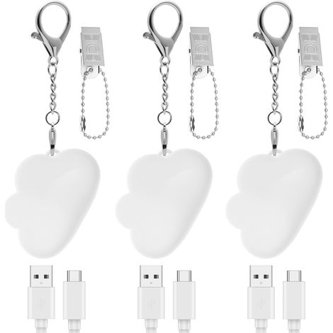 Set Mit 2 Taschenlampen Mit Sensor - Für Die Handtasche - Usb - 2 Modi Smart Touch - Tragbar - Led - Geschenk Für Familie, Freunde, Freundin, Mutter (3 Wolken)