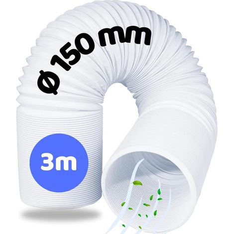 X 150 Mm Ablaufschlauch, 3 M Langer, Flexibler Pvc-schlauch, Hitzebeständig, Geeignet Für Klimaanlagen Und Wäschetrockner