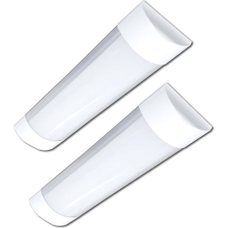 Set Mit 2 Led-streifenleuchten, 30 Cm, 9 W, 900 Lumen, Farbtemperatur, Aluminium, Für Den Innenbereich