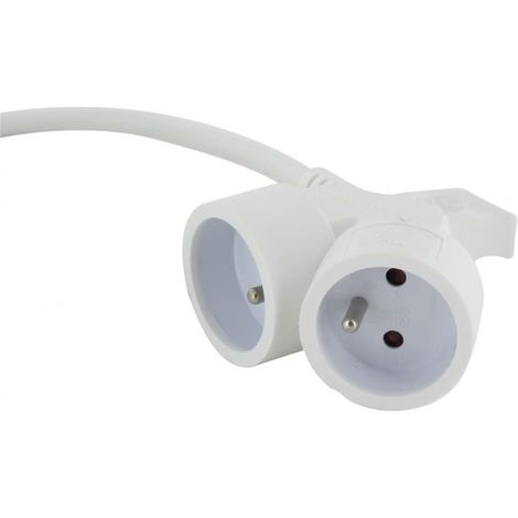 1 Doppelstecker-verlängerungskabel 5 M Weiß H05vv-f Kabel Für Den Täglichen Gebrauch Und Die Arbeit