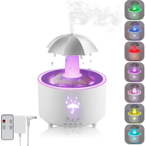 Regenschirm-luftbefeuchter, 300-ml-tank, 7 Led-farben, Aromatherapie-diffusor, Fernbedienung, Homeoffice