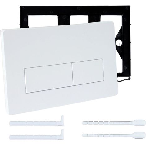 Kompatible Geberit Sigma01 Up300 Up320 Wc-spülplatte, Weißes Abs, Zweimengenspülung, Badezimmer