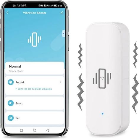 Wlan-vibrationssensor, Glasbruchalarm, Steuerung Per Tuya-app, Smart Home