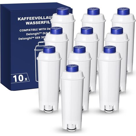 10 Wasserfilter, Aktivkohle, Edelstahl, Kompatibel Mit Delonghi Ecam Kaffeemaschinen