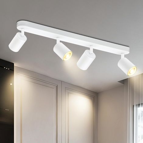 Gu10 Deckenstrahler, Weiß, 350° Verstellbar, Aluminium, Für Küche/wohnzimmer