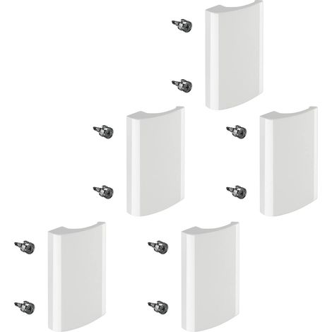 Glänzend Weiße Aluminium-terrassentürgriffe, 48 Mm Durchmesser, Für Schiebefenster