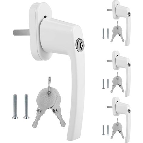 Abschließbare Fenstergriffe, Aluminium, Schlüssel Inklusive, 35-mm-bolzen, Kindersicherung