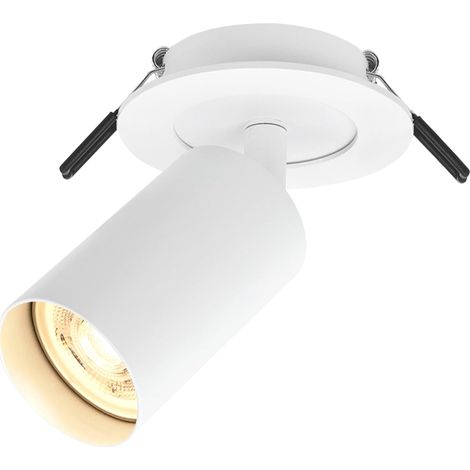 Led-einbaustrahler, 350° Verstellbar, Gu10-sockel, Weißes Aluminium, Für Küche, Flur
