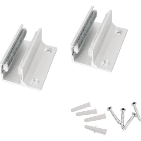 2-teilige Bodenführung, Aluminiumlegierung, Gebürstete Oberfläche, Für 10–12 Mm Starke Glasschiebetüren, Badezimmer