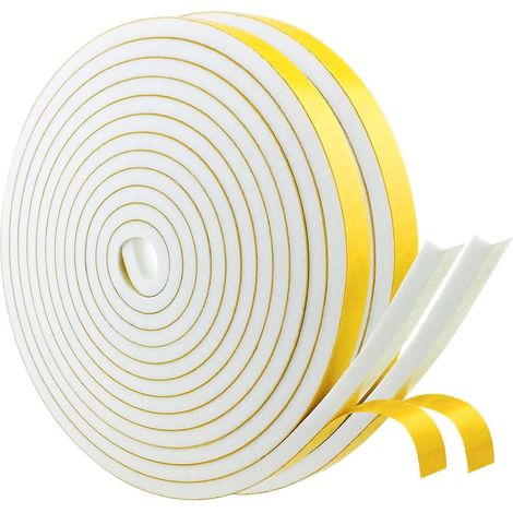 Rolle Dichtungsband, 10 X 6 Mm Gummischaum, Starker Klebstoff, Wärmedämmung, Für Türen Und Fenster