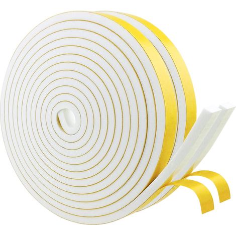 Rollen Isolierdichtung, Selbstklebender Gummischaum 12 X 6 Mm, Geräuschdämmendes, Wasserdichtes Dichtungsband Für Türen Und Fenster