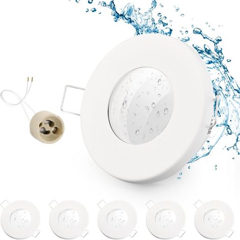 Einbaustrahler Ip65, Blechrahmen, Gu10-fassung, Rund 68 Mm, Badezimmer/außenbereich