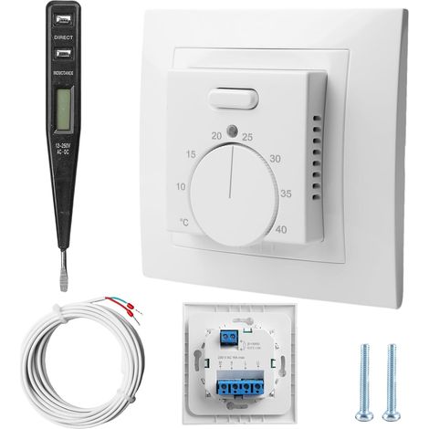 Mechanischer Thermostat, Fußbodenheizung, 3-m-sensor, Einbaugerät, 220 V, 16 A, Haus